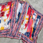 Tolani Collection Multicolor Floral Printed Tropical Open Front Woven Kimono S Pink Photo 15