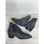 Free People  Boots Size 9 V Black Suede Leather Ankle Booties Size 39EU Western Photo 5