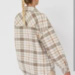 Stradivarius Brown Plaid Shacket Photo 1