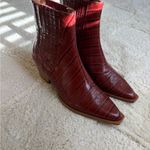 Schutz BRIANI CROCODILE EMBOSSED LEATHER BOOTIE Photo 5