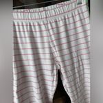 LAKE Pajamas pima long pants bottoms striped pink & green piping Photo 5