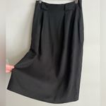 Vintage 80’s 90’s black linen blend pencil skirt classic chic career Photo 2