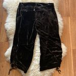T Tahari Brown Cropped Wide Leg Pants EUC Sz 4 Silk Velour/Velvet Photo 0