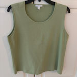 Charter Club Womens Top XL Sleeveless Knit Tank Sage Green Casual Photo 0
