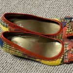 Qupid Yellow Red Plaid Multicolor Plaid Fabric Bow Heels Women 8 Photo 5