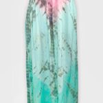 Napua Collection Honolulu Sea Breeze Tie Dye Smock Maxi Resort Dress Women’s Size Small Pink Photo 0