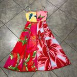 Farm Rio Mixed Garden Dress Floral Patch Linen Midi Sz XS Boho Beachy Wedding Photo 6