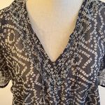 CZ Coverups Sheer Embroidered Neckline Swim Coverup XL Gray Photo 1