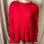 Philosophy Cable Knit Crew Neck Sweater in Red Apple, NWT Photo 9