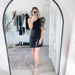 CINQ A SEPT One Shoulder Tulle Puff Sleeve Black Mini Dress Size 4 Photo 4