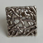 DGS Sterling Silver 22mm Branched Openwork Modernist Band Ring 925 Photo 0