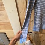 White House | Black Market  Blue and White Striped Long Sleeve Top Photo 1