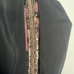 Karina Grimaldi 100% Silk Black Sequin/Beaded Sleeve Blouse Size XS Photo 10
