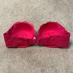 Aerie  Hot Pink Lace Push Up Strapless Bra Size 34 C Photo 1