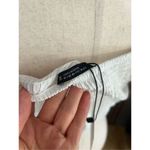 ZARA Poplin Puff Sleeve Button Crop Top white size medium Photo 3