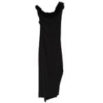Coperni Feather Boa Jersey Midi Dress in Black 42 New Womens Backless Size undefined Photo 8