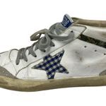 Golden Goose  Mid Star Women's White Blue Lace-Up Mid-Top Sneakers Shoes Size 8.5 Photo 0