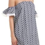 CeCe NWT Roseanna stripe embroidered off the shoulder dress Size 4 Photo 0