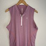 Rhoback New Destination Polo Shirt Top Activewear Golf 1/4 Zip Stretch Size XL Pink Photo 1