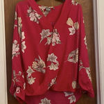 New York And Company  Fuchsia Pink Floral Top Photo 0