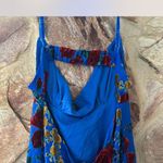 Commense Velvet Floral Appliqué Cami Dress size XL Blue Photo 5
