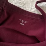 Urban Outfitters  Out From Under Burgundy Ribbed Square Neck Crop Tank Top Photo 4