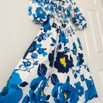 Tracy Reese Plenty by  Off-the-shoulder Puff Sleeve Smocked Dress Photo 8