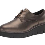 Clarks Bronze Wedge Oxfords Classic Old Money New Without Box Size 7 Narrow Brown Photo 0