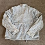 Rails  Collins Faded Indigo Wash Chambray Denim Cropped Jean Jacket Size Medium Photo 2