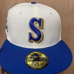 New Era Cap Seattle Mariners Ken Griffey Jr #24 Side Patch New Era 59Fifty Fitted Hat size 7 1/8 brand new  Photo 0
