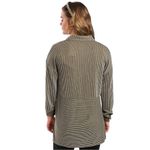 Paper Crane NEW  Striped High Low Blouse Jersey Knit Button up Comfy Fall S Photo 5