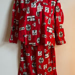 Intimate Essentials cabin pajamas with fish and bear Pajama Set Red Size 1X Photo 0