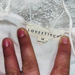 Lovestitch  | Spaghetti Strap Camisole Lace Trim Dots | White | Womens | M Photo 4