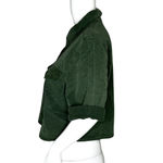 Avec Les Filles  Shirt Womens Medium Green Cropped Blouse Everyday Basic‎ Casual Photo 2