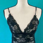 Rampage  intimates black lace tank top in size medium Photo 1