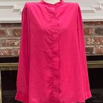 Gianni Bini (Neiman Marcus) hot pink long sleeve blouse / M / NWOT Photo 1