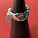 Bomb Party RBP6477 “Someone Like You” Cubic Zirconia on Rhodium Size 7 Ring NWT Blue Photo 1