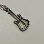 Guitar rhinestone pendant necklace Silver Photo 5