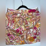 Croft & Barrow Classic Fit Stretch Cotton Pink Paisley Neon Floral Skort Size 4 Photo 4