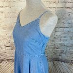 Gap Chambray Blue Denim Mini Dress Adjustable Straps Smocked Back Above Knee S Photo 1