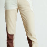 PacSun  Eco Tan Brown Paneled High rise Mom Jeans Ginger Panel Color Block 28 Photo 0