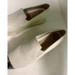 Miu Miu  Platform Slip on Sneakers White Leather Silver Toe Cap Photo 3