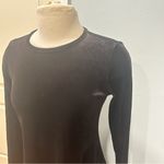 Go Couture  Black Velvet Long Sleeves Crewneck Midi Dress Size Large Photo 1