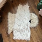 Lulus LULU’S More Than Gorgeous White Mesh Ruffled Swiss Dot Midi Dress Photo 4