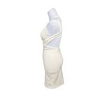 Lulus  What a‎ Looker Bodycon Cream Mini Dress SMALL Soft Girl Backless Party Photo 4