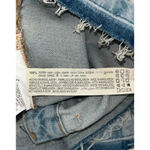 ZARA Denim Jean Cropped Pants Top Spaghetti Straps Size Large Bloggers Blue Wash Photo 4