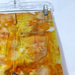White House | Black Market  Size 2 Jeans Handmade Tie Dye Yellow Skinny Crop 235 Photo 12