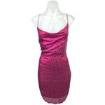 Hello Molly  Pink Metallic Glitter Sequin Sleeveless Cami Camisole Mini Dress 4 Photo 4