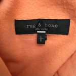 Rag and Bone Women Fleece Cropped Fit Quarter Zip Sweatshirt Pullover Sz L Orange Photo 2
