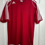 Adidas  Red Soccer Jersey Shirt Medium Photo 0